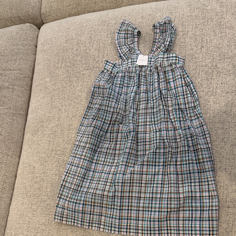 BONPOINT Plaid Sleeveless Dress